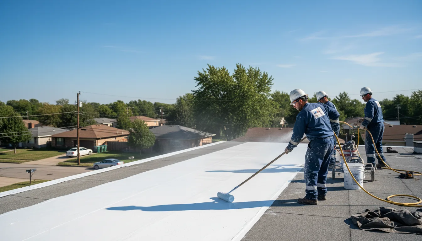 Commercial roof coating in Streator, IL near me